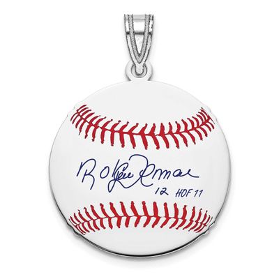 Roberto Alomar Hall of Fame Signature Small Epoxy Baseball Pendant Sterling Silver SSHF11RA11, UPC: