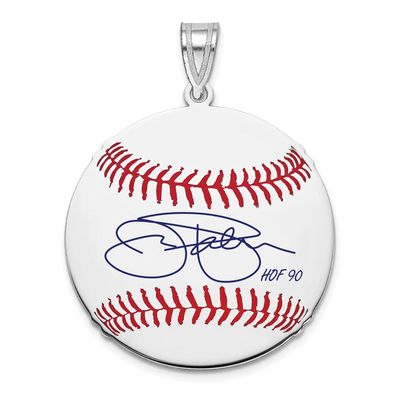 Jim Palmer Hall of Fame Signature Medium Epoxy Baseball Pendant Sterling Silver SSHF10JP90, UPC: