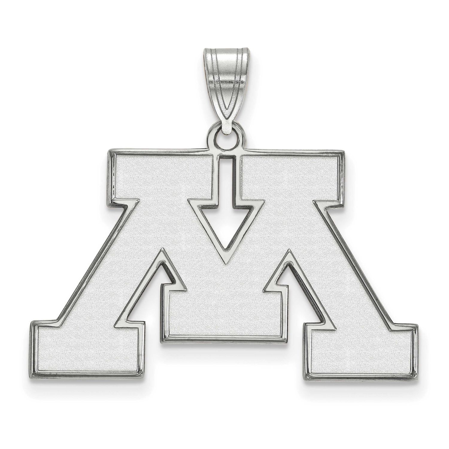 University of Minnesota Letter M Large Pendant 10k White Gold 1W004UMN, UPC: 886774772875