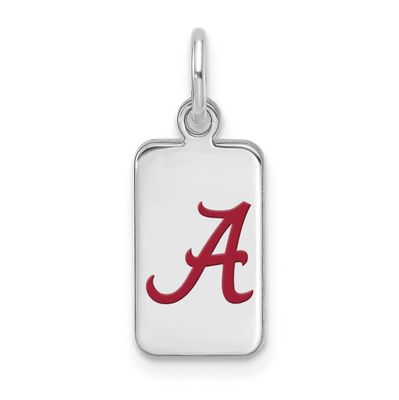 University of Alabama Enamel Tag Pendant Sterling Silver Rhodium-plated SS126UAL, UPC: 196904187371