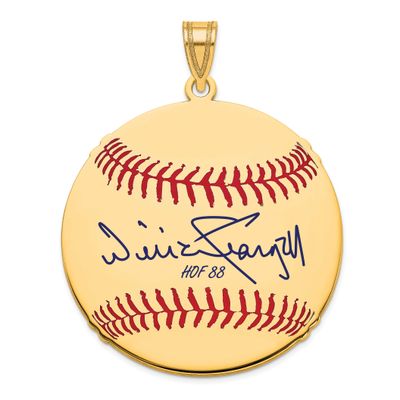 Willie Stargell Hall of Fame Signature Large Epoxy Baseball Pendant 10k Gold 1YHF02WS88, UPC: