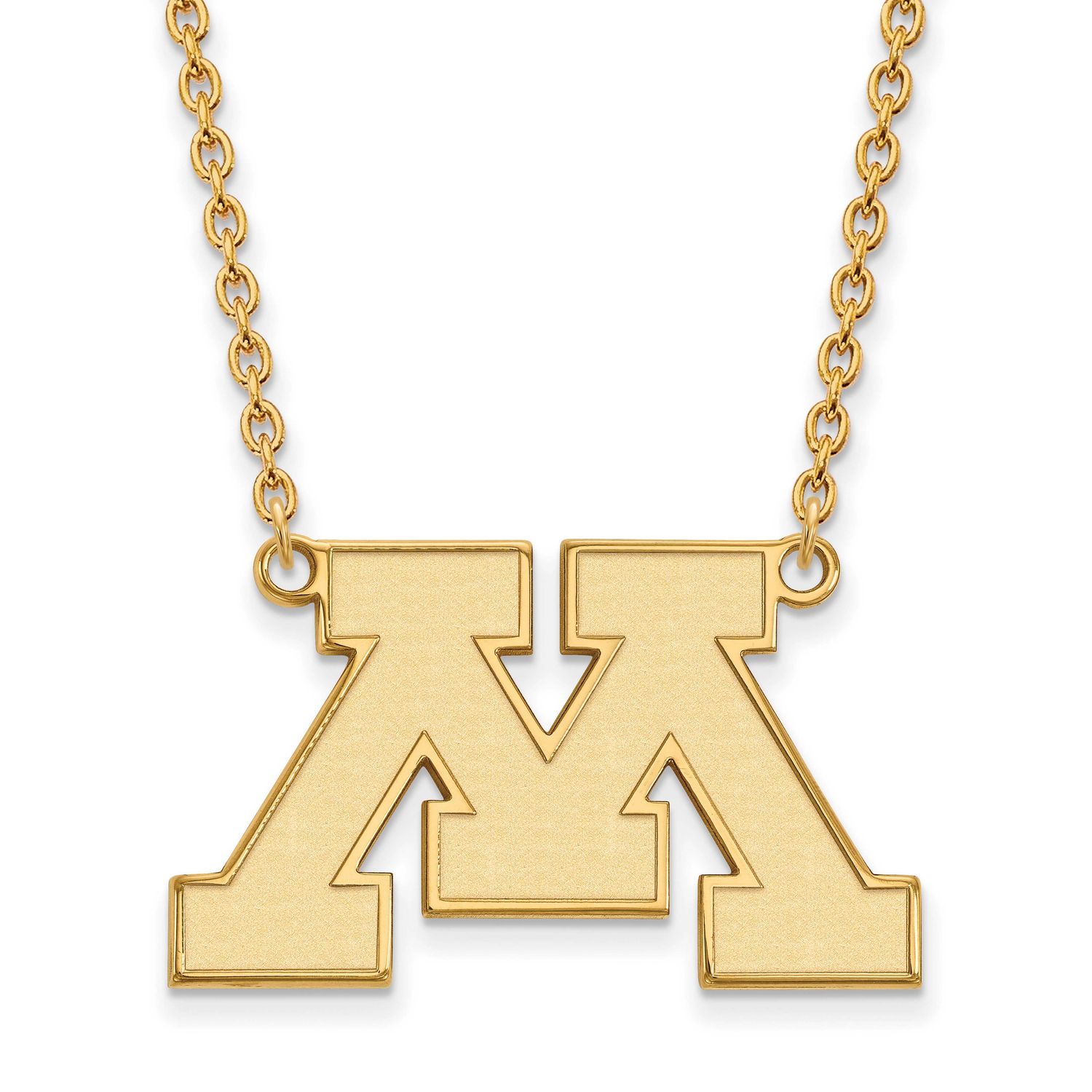 University of Minnesota Letter M Large Pendant 18 Inch Necklace 14k Gold 4Y012UMN-18, UPC: 88677487…
