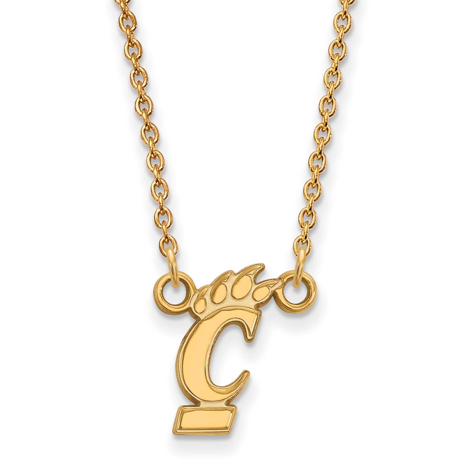 University of Cincinnati Small Pendant 18 Inch Necklace 14k Gold 4Y011UC-18, UPC: 886774871288