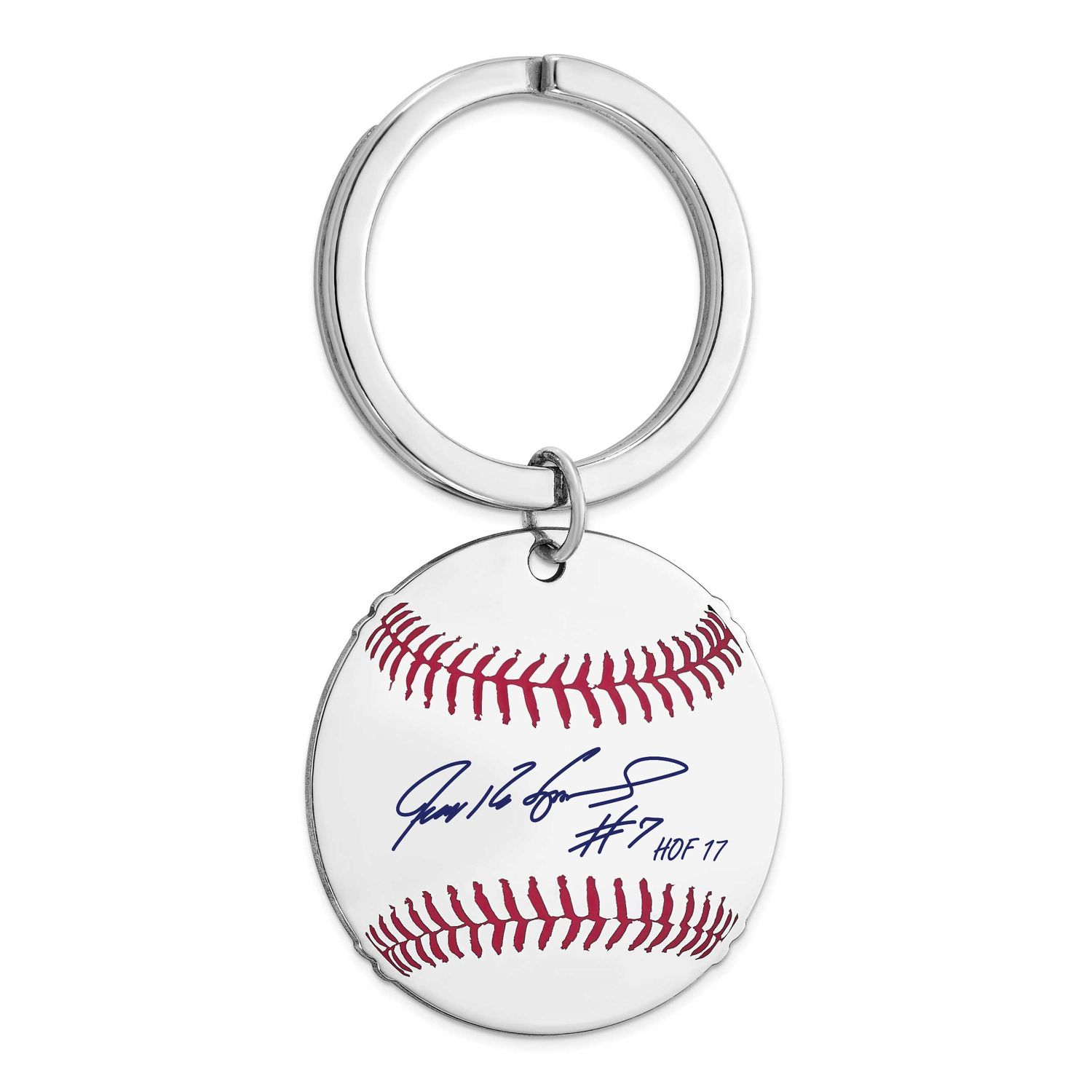 Ivan Pudge Rodriguez Hall of Fame Signature Epoxy Baseball Keychain Sterling Silver SSHF03IR17, UPC:
