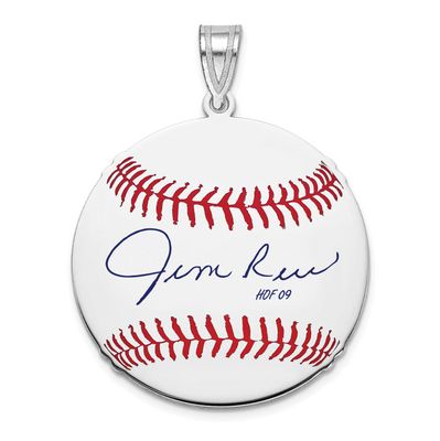 Jim Rice Hall of Fame Signature Medium Epoxy Baseball Pendant Sterling Silver SSHF10JR09, UPC: