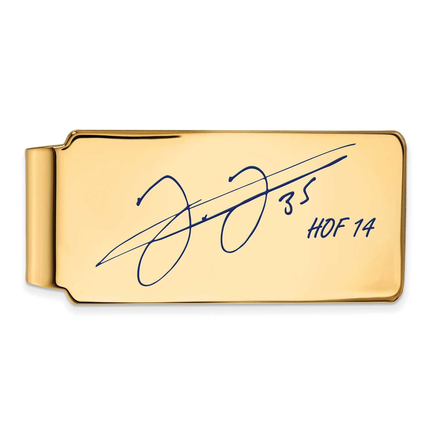 Frank Thomas Hall of Fame Signature Epoxy Money Clip Gold-plated Sterling Silver GPHF04FT14, UPC: