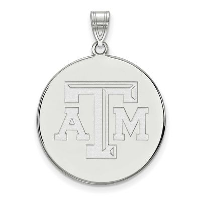 Texas A And M University T-A-M Extra Large Disc Pendant 10k White Gold 1W072TAM, UPC: 886774793009