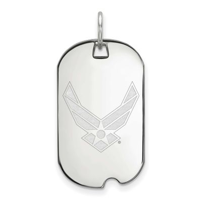 U.S. Air Force Small Dog Tag Pendant Sterling Silver Rhodium-plated SS023USAF, UPC: 191101121593