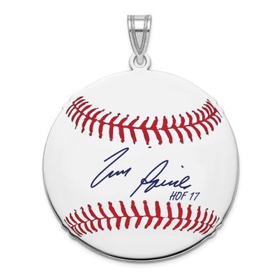 Tim Raines Hall of Fame Signature Large Epoxy Baseball Pendant Sterling Silver SSHF02TR17, UPC: