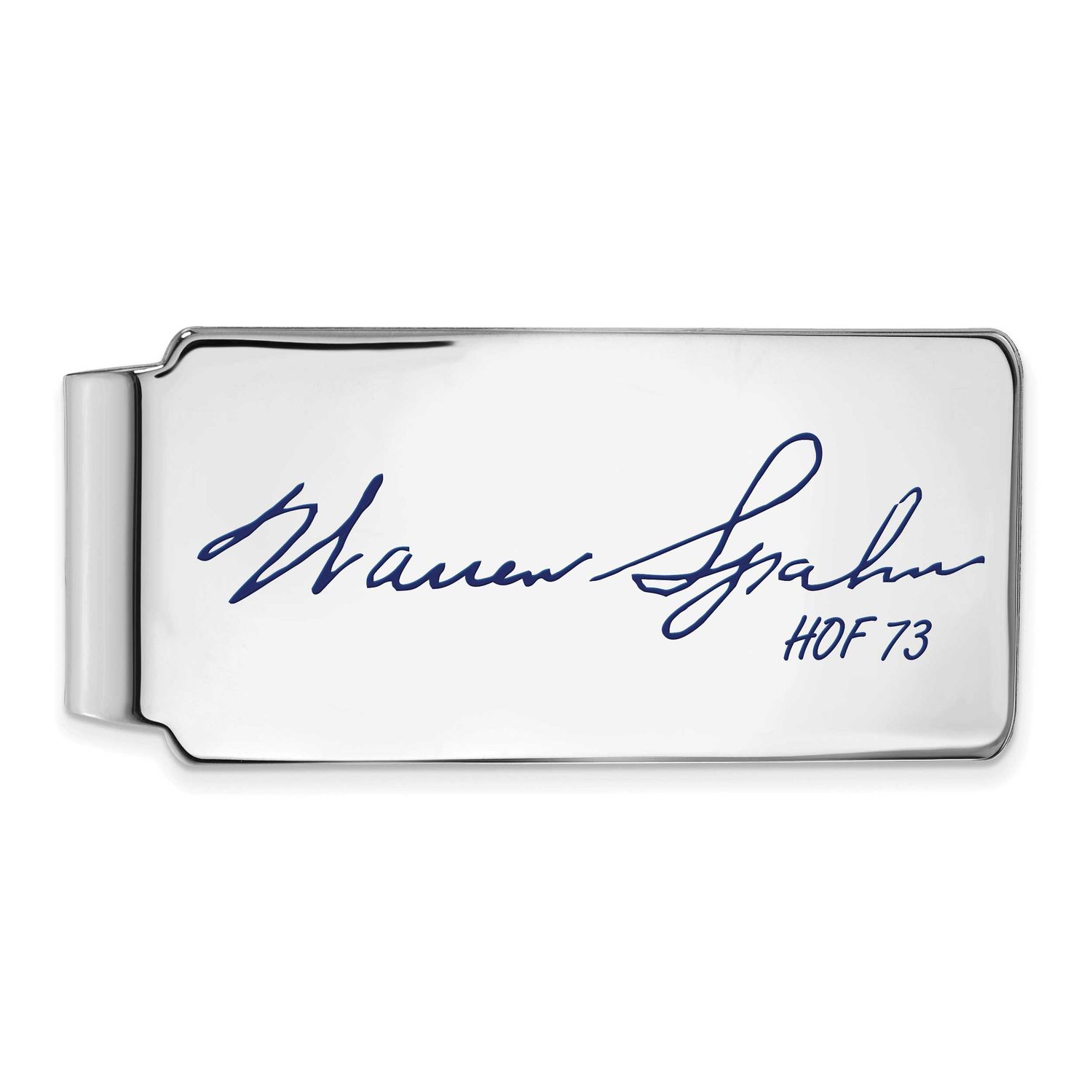 Warren Spahn Hall of Fame Signature Epoxy Money Clip Sterling Silver SSHF04WS73, UPC: