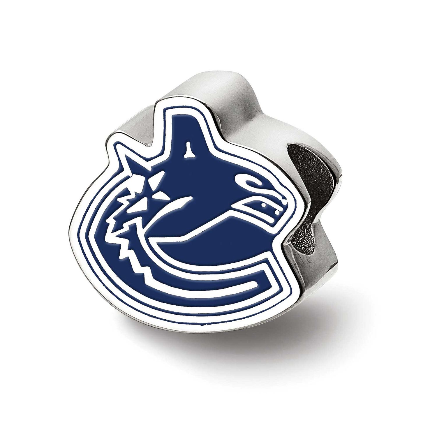 NHL Vancouver Canucks Canuck C Enameled Logo Bead Sterling Silver SS500CUC, UPC: 634401061416