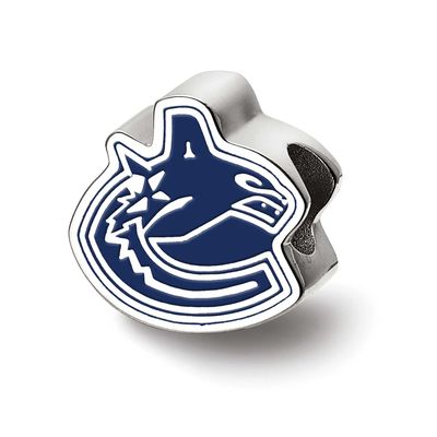 NHL Vancouver Canucks Canuck C Enameled Logo Bead Sterling Silver SS500CUC, UPC: 634401061416