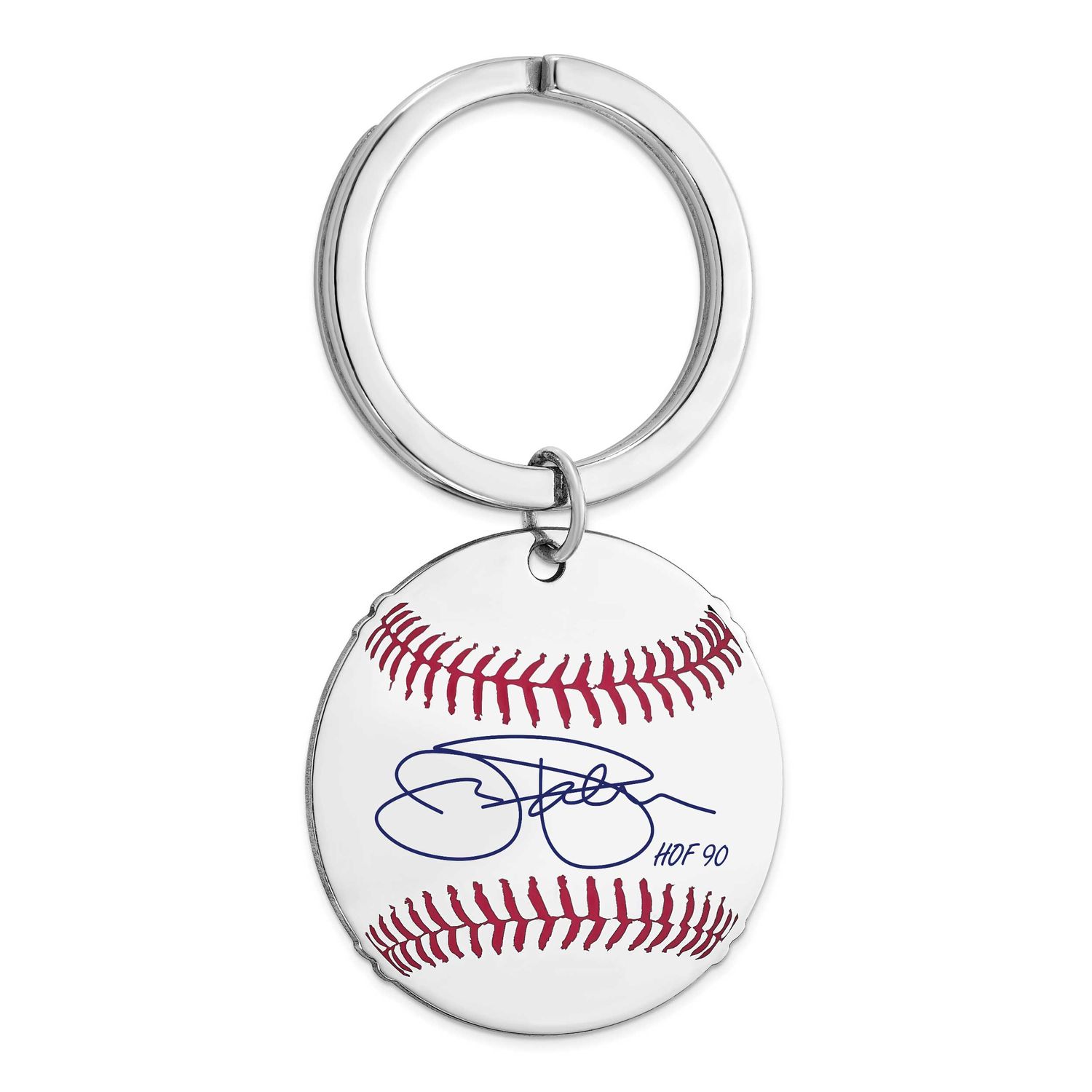 Jim Palmer Hall of Fame Signature Epoxy Baseball Keychain Sterling Silver SSHF03JP90, UPC: