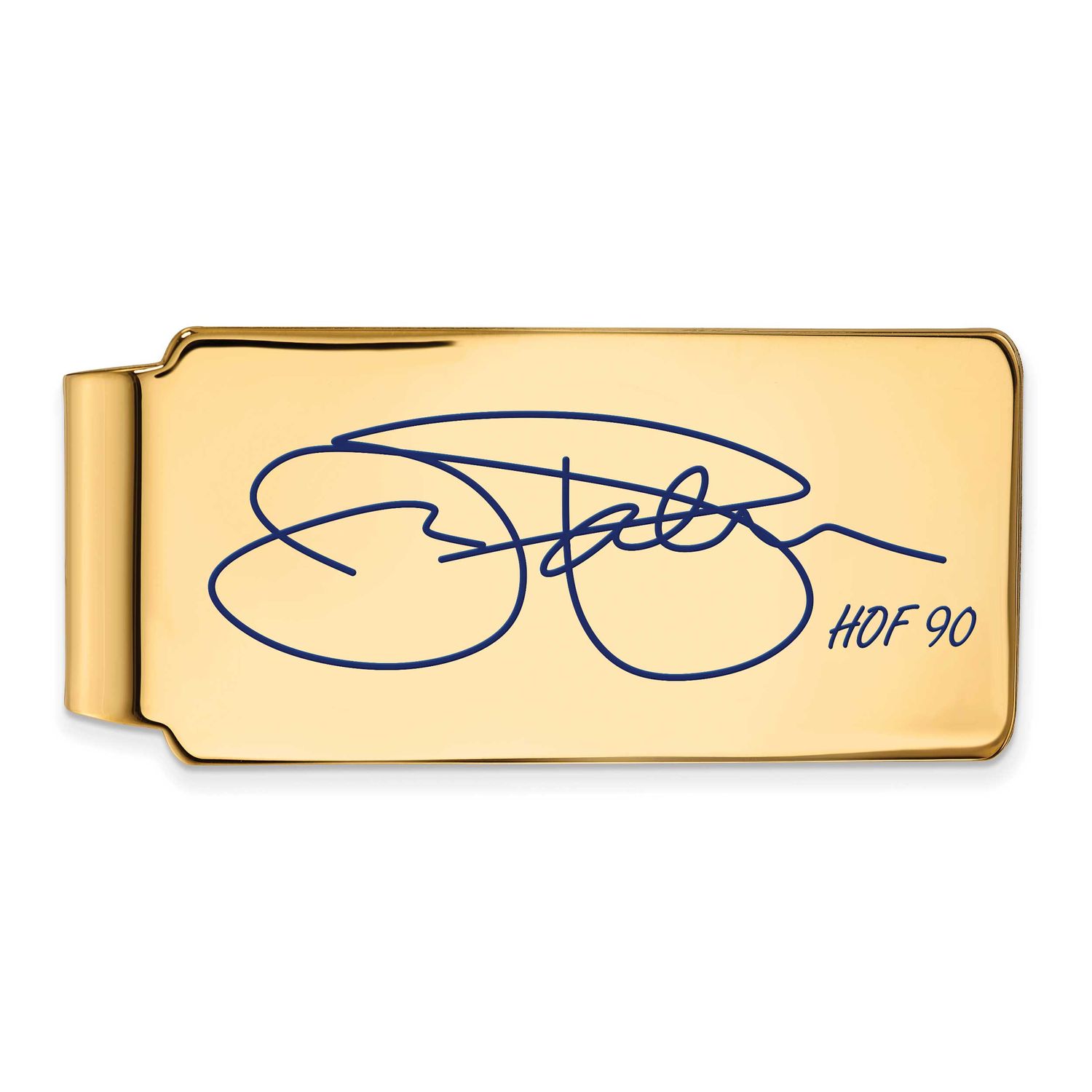 Jim Palmer Hall of Fame Signature Epoxy Money Clip Gold-plated Sterling Silver GPHF04JP90, UPC: