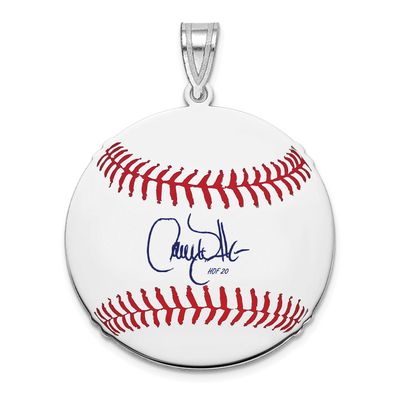 Larry Walker Hall of Fame Signature Medium Epoxy Baseball Pendant Sterling Silver SSHF10LW20, UPC: