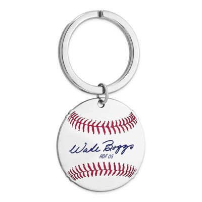 Wade Boggs Hall of Fame Signature Epoxy Baseball Keychain Sterling Silver SSHF03WB05, UPC: