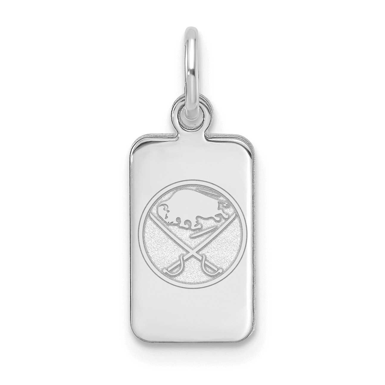 NHL Buffalo Sabres Tag Pendant Sterling Silver Rhodium-plated SS125SAB, UPC: 196904185025