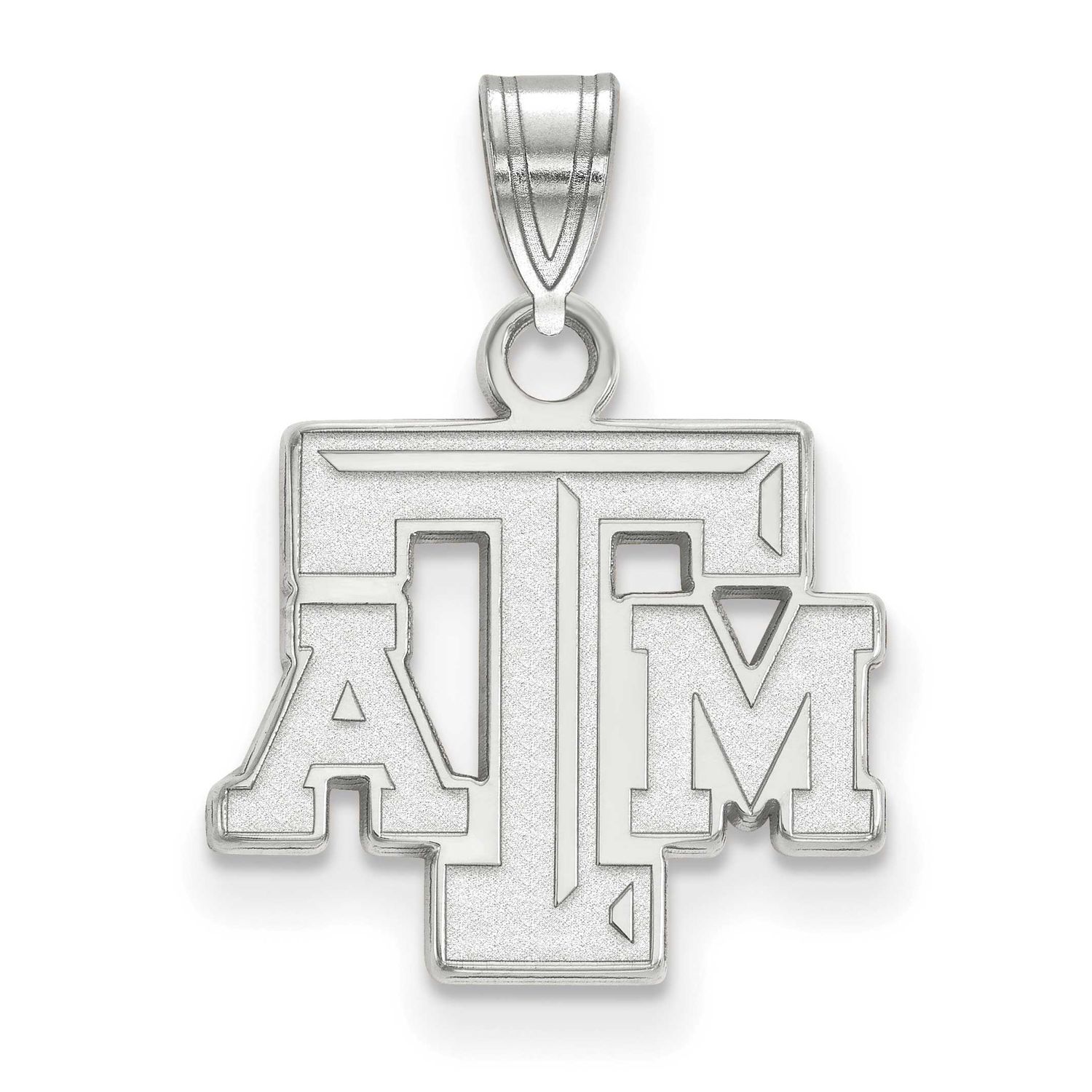 Texas A And M University T-A-M Small Pendant 10k White Gold 1W002TAM, UPC: 886774768953