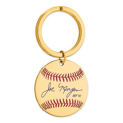 Joe Morgan Hall of Fame Signature Epoxy Baseball Keychain Gold-plated Sterling Silver GPHF03JM90, U…