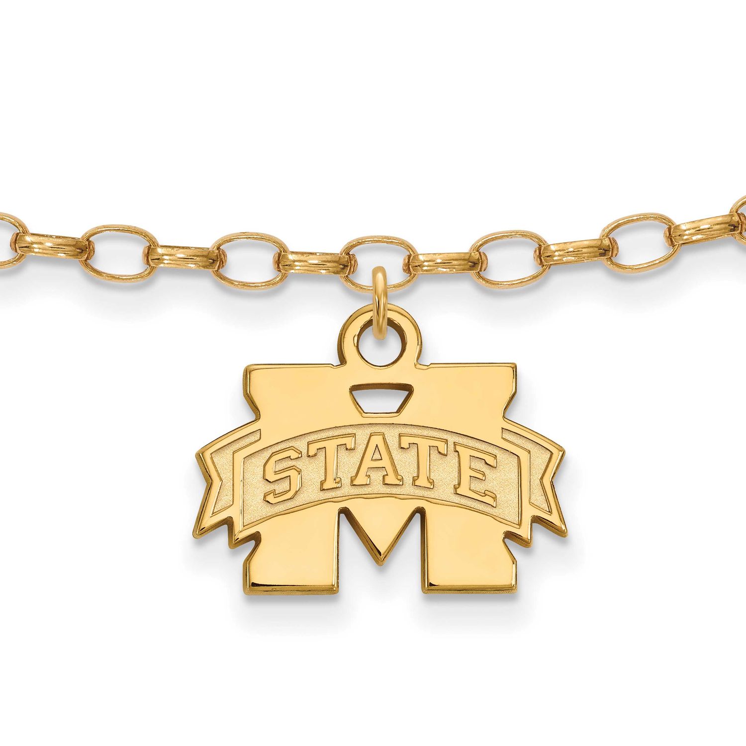 Mississippi State University Anklet Gold-plated Sterling Silver GP030MSS, UPC: 886774933559