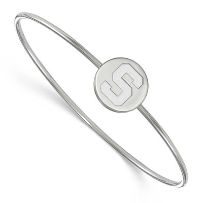 Michigan State University Bangle Slip On Sterling Silver Rhodium-plated SS014MIS-7, UPC: 8867746906…