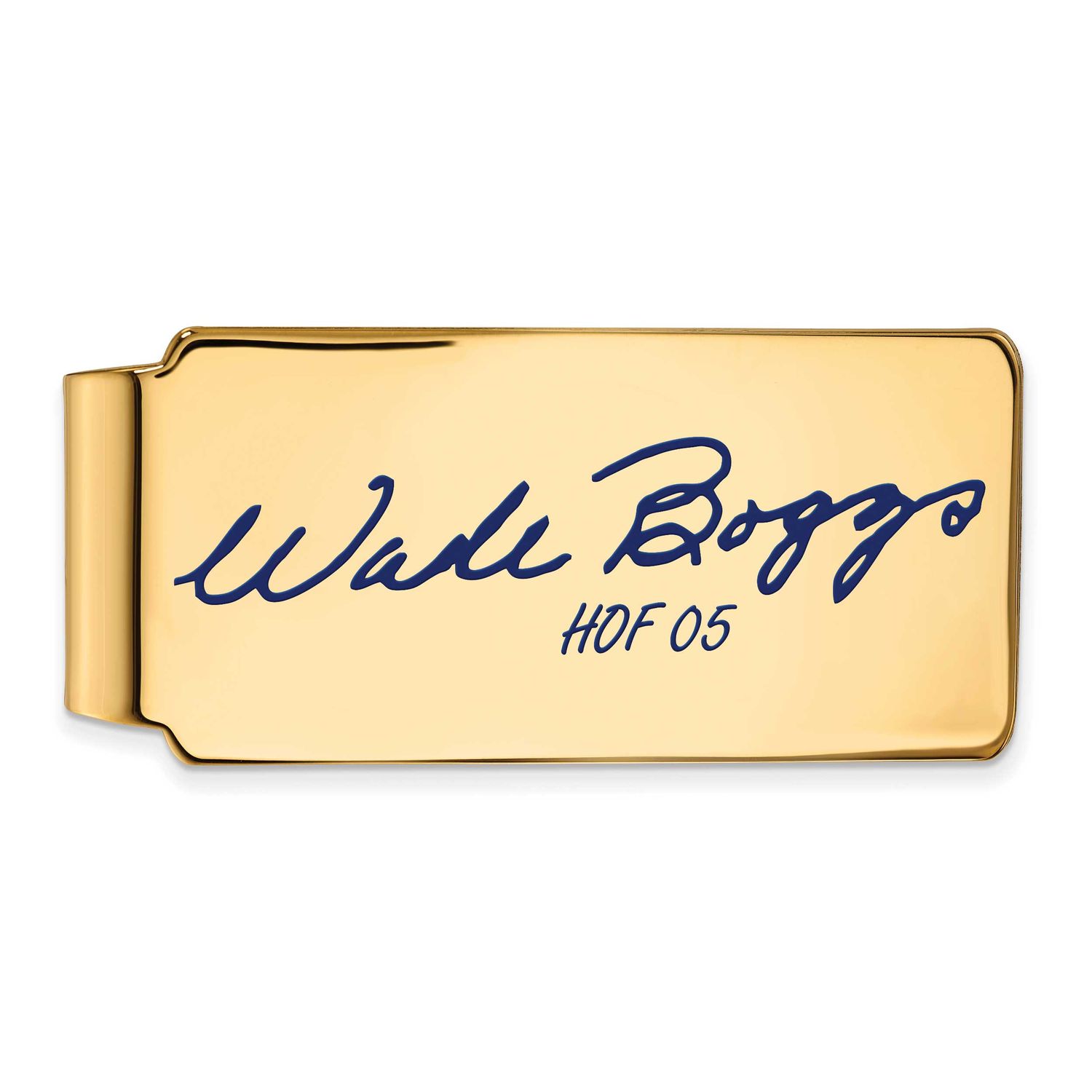 Wade Boggs Hall of Fame Signature Epoxy Money Clip Gold-plated Sterling Silver GPHF04WB05, UPC:
