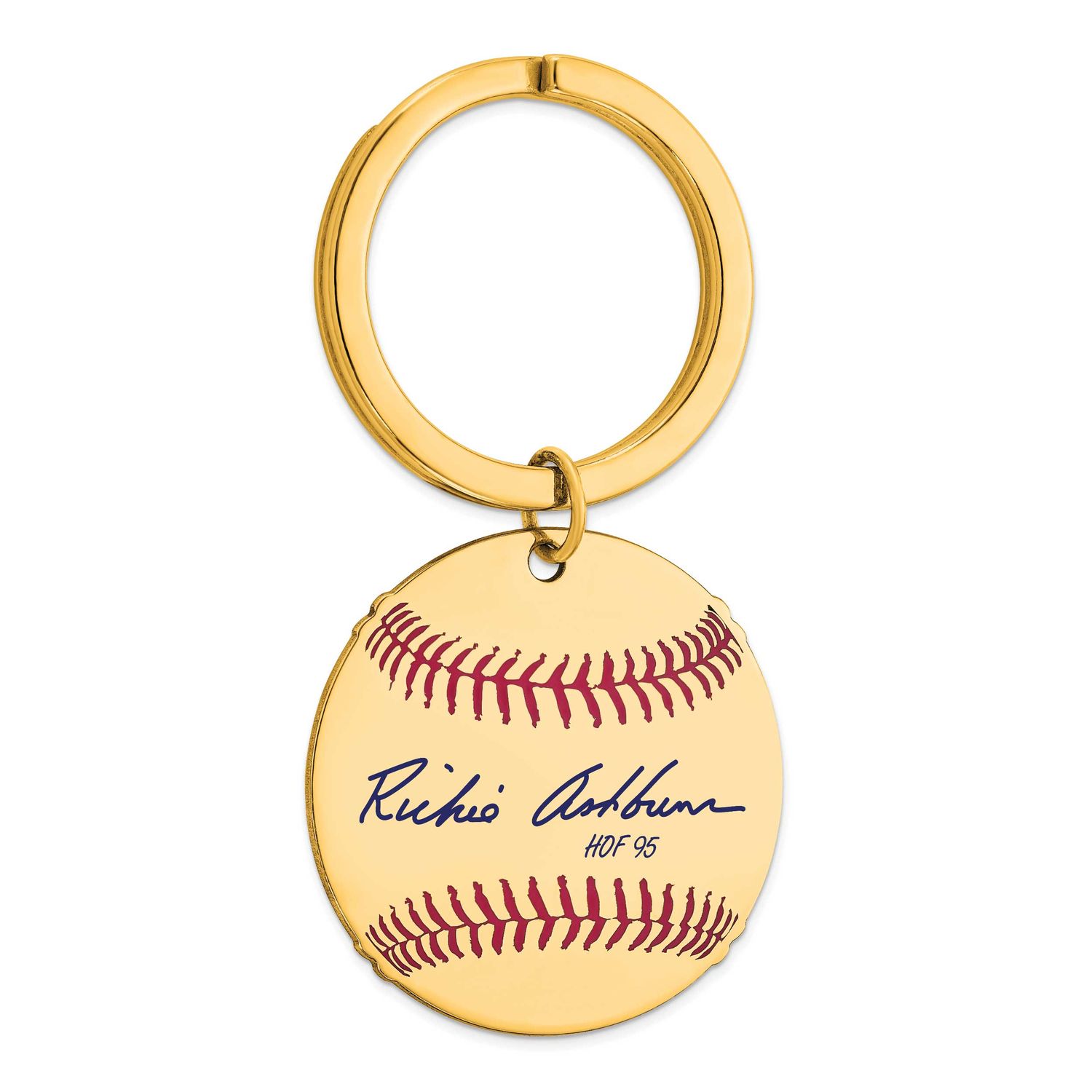 Richie Ashburn Hall of Fame Signature Epoxy Baseball Keychain Gold-plated Sterling Silver GPHF03RA9…