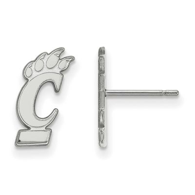 University of Cincinnati Small Post Earrings Sterling Silver Rhodium-plated SS008UC, UPC: 886774705…