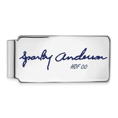 Sparky Anderson Hall of Fame Signature Epoxy Money Clip Sterling Silver SSHF04SA00, UPC: