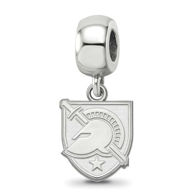 U.S. Military Academy Letter A Small Dangle Bead Charm Sterling Silver Rhodium-plated SS023USMA, UP…