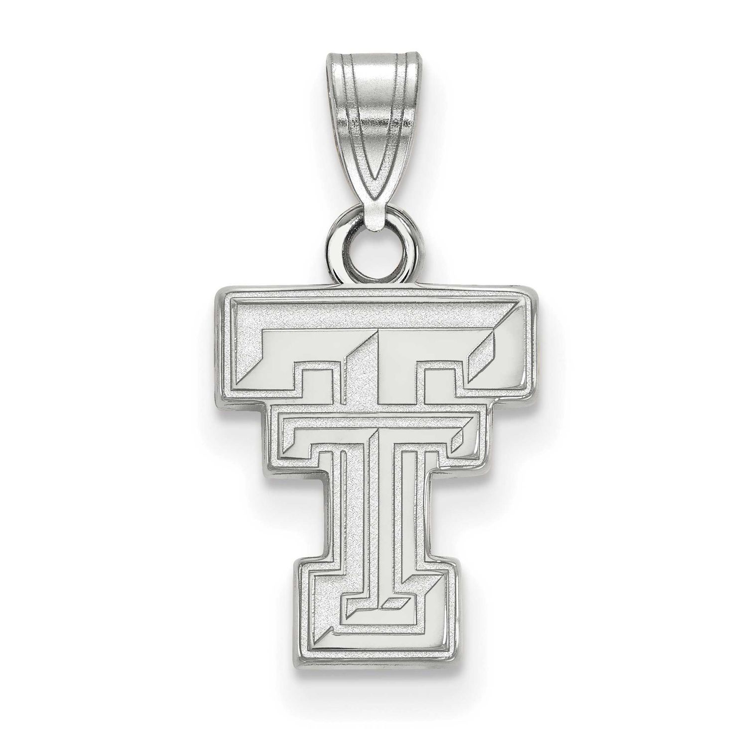 Texas Tech University T-T Small Pendant Sterling Silver Rhodium-plated SS002TXT, UPC: 886774700755