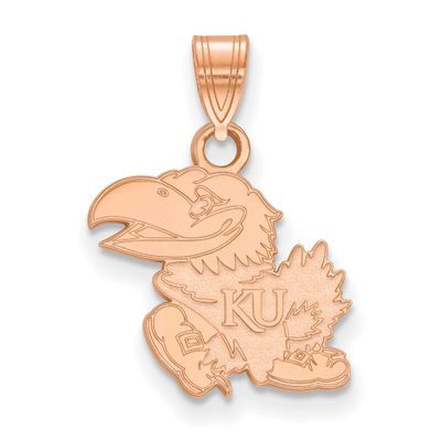 Rose Gold-Plated University of Kansas Small Pendant Sterling Silver RP002UKS, UPC: 191101777141