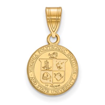Virginia Tech Sm Crest Pendant 10k Gold 1Y062VTE, UPC: