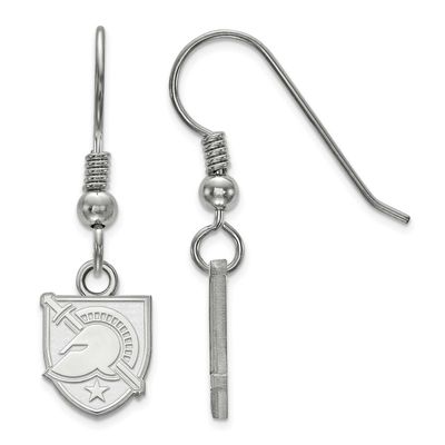 U.S. Military Academy Letter A Extra Small Dangle Wire Earrings Sterling Silver Rhodium-plated SS00…