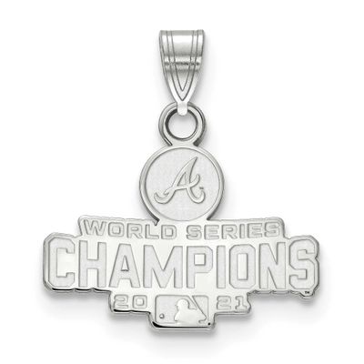 2021 World Series Champions Atlanta Braves Small Pendant Sterling Silver SS001BRA21, UPC: 883957954…