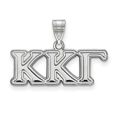 Kappa Kappa Gamma Sorority Greek Letters Medium Pendant 10k White Gold 1W003KKG, UPC: 191101781209