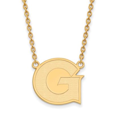 Georgetown University Letter G Large Pendant 18 Inch Necklace 10k Gold 1Y008GC-18, UPC: 886774805313