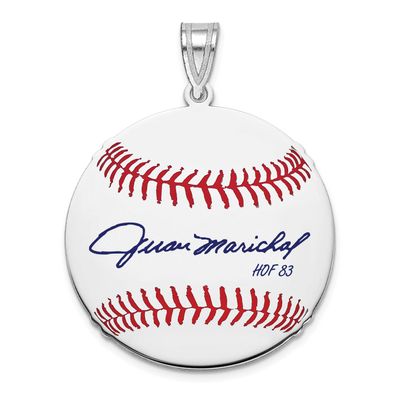 Juan Marichal Hall of Fame Signature Medium Epoxy Baseball Pendant Sterling Silver SSHF10JM83, UPC: