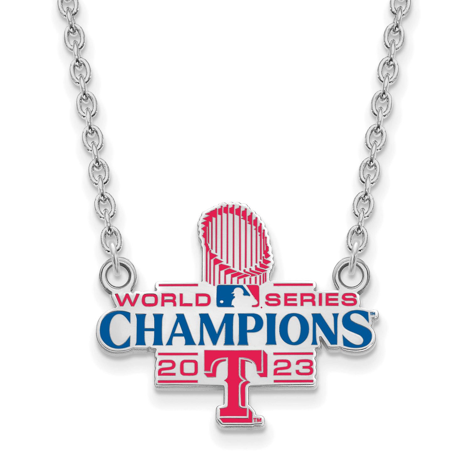 2023 World Series Champions Texas Rangers Large Pendant with  Neckla Sterling Silver SS012RAN23-18,…