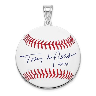 Tony La Russa Hall of Fame Signature Medium Epoxy Baseball Pendant Sterling Silver SSHF10TL14, UPC: