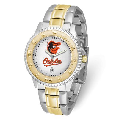 Gametime MLB Baltimore Orioles Bird Competitor Two-Tone Quartz Watch with Date Stainless Steel XWM3…