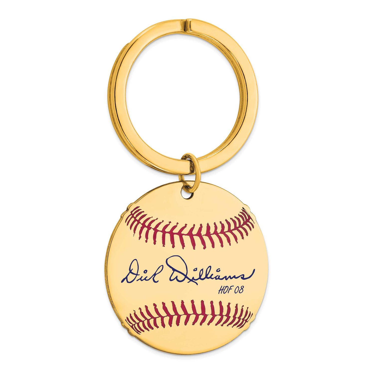 Dick Williams Hall of Fame Signature Epoxy Baseball Keychain Gold-plated Sterling Silver GPHF03DW08…