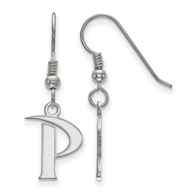 Pepperdine University Letter P Small Dangle Wire Earrings Sterling Silver Rhodium-plated SS003PEU, …
