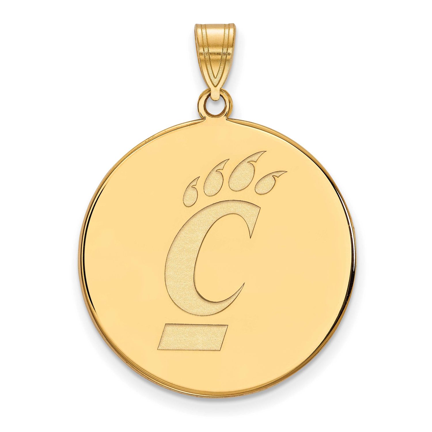 University of Cincinnati Extra Large Disc Pendant 10k Gold 1Y048UC, UPC: 886774818771