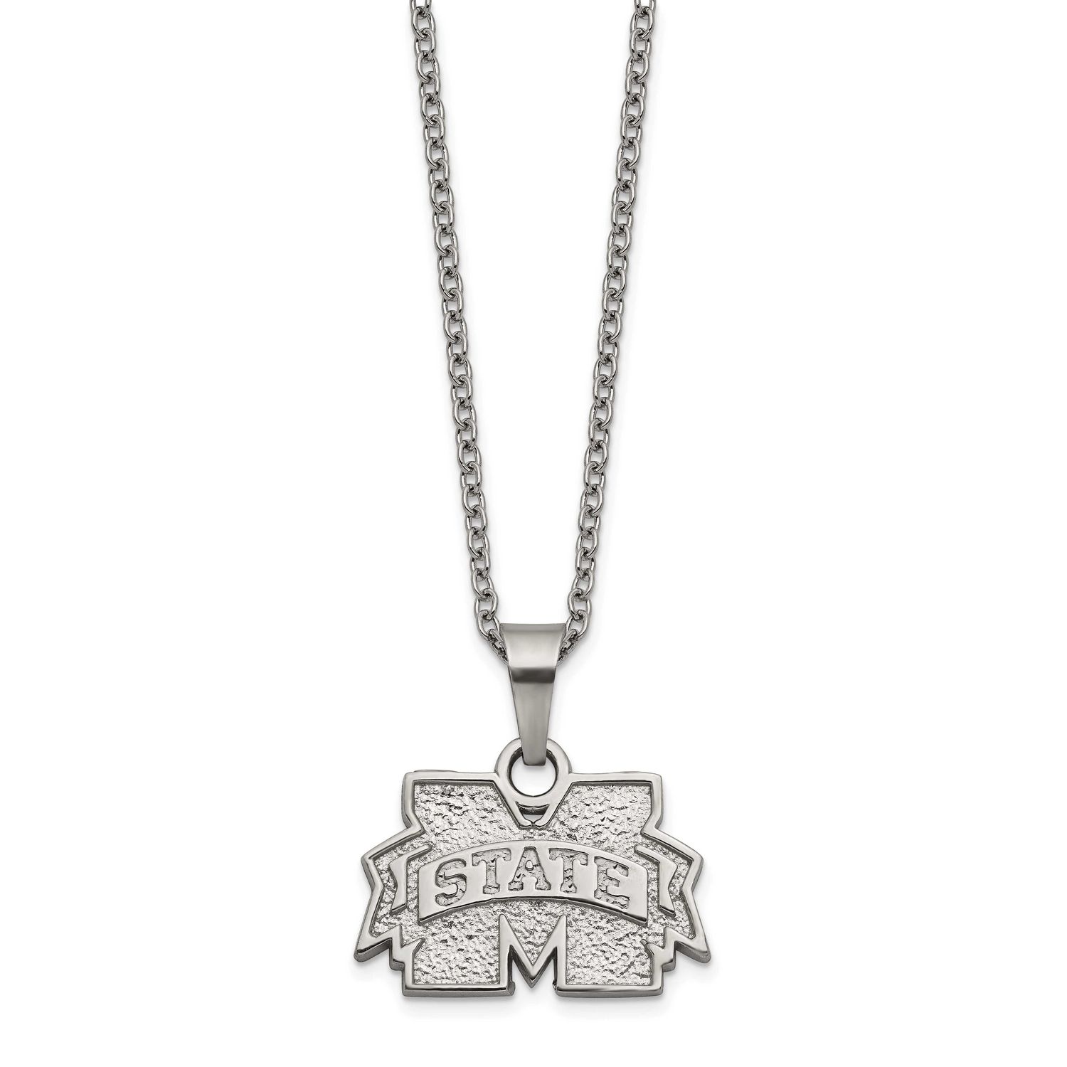 Mississippi State University Pendant &amp; Chain with 2 In Stainless Steel ST516MSS, UPC: 634401014900