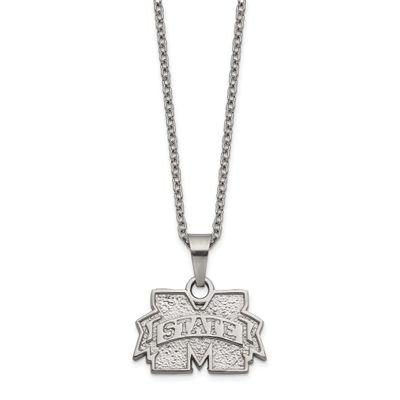 Mississippi State University Pendant &amp; Chain with 2 In Stainless Steel ST516MSS, UPC: 634401014900