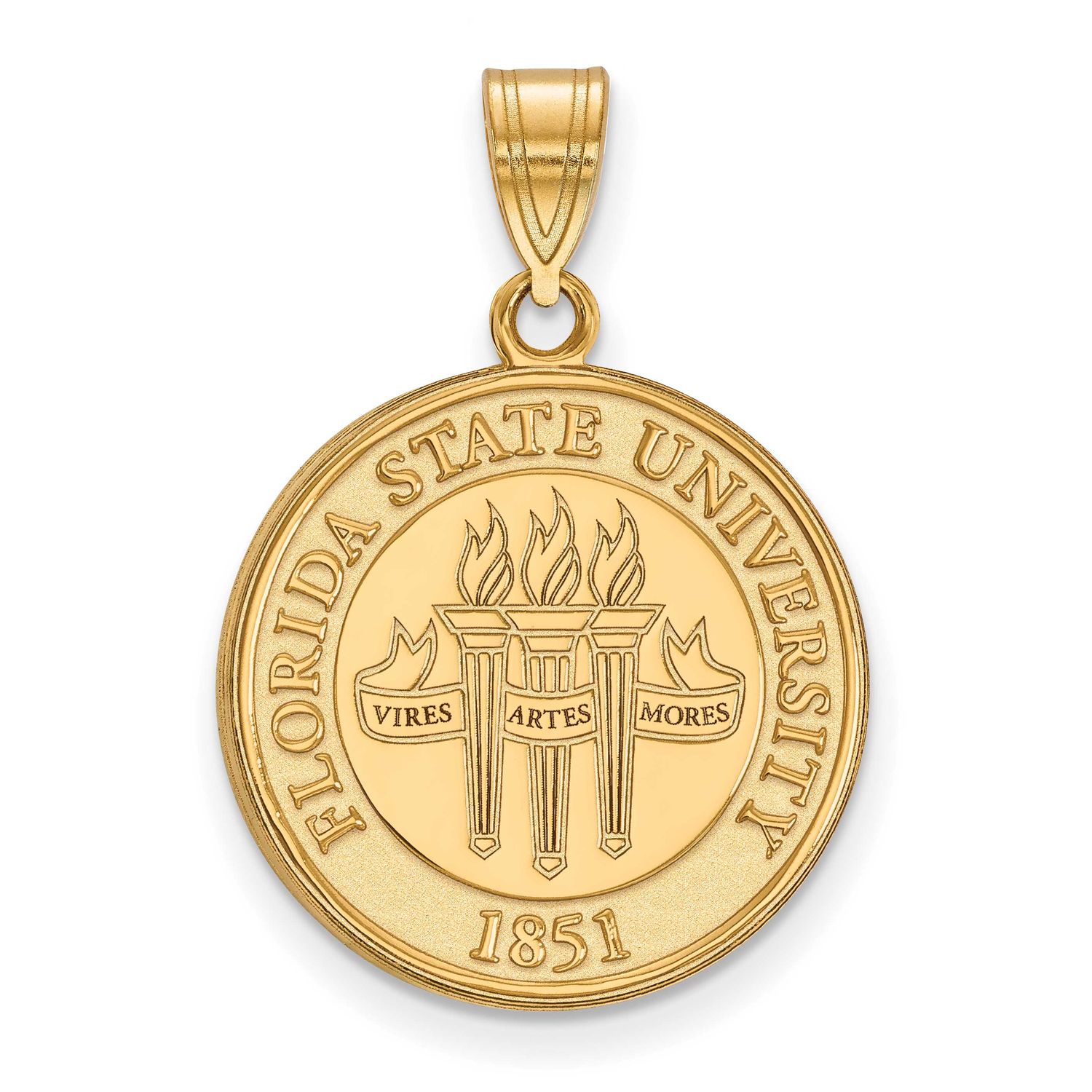 Florida State University Large Crest Pendant 14k Gold 4Y078FSU, UPC: