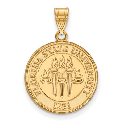 Florida State University Large Crest Pendant 14k Gold 4Y078FSU, UPC: