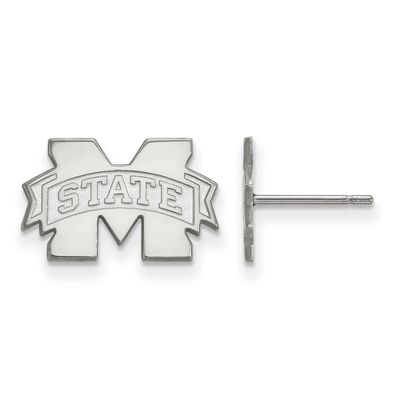 Mississippi State University Extra Small Post Earrings 14k White Gold 4W008MSS, UPC: 886774835242