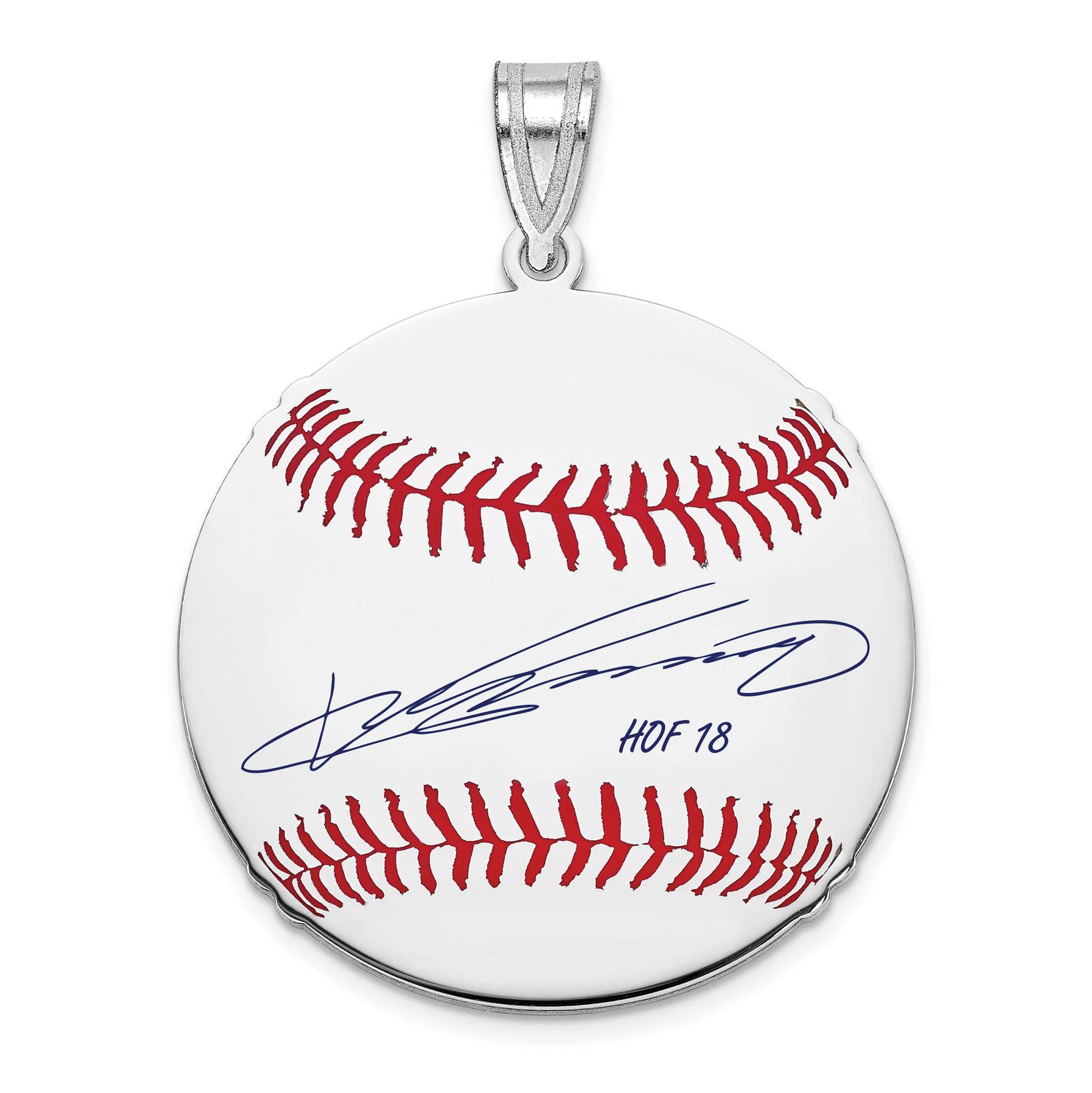 Vladimir Guerrero Hall of Fame Signature Medium Epoxy Baseball Pendant Sterling Silver SSHF10VG18, …